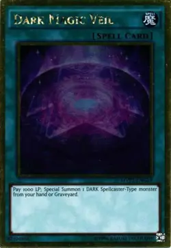 Yugioh! LP Dark Magic Veil - MVP1-ENG19 - Gold Rare - Unlimited Edition Lightly - Image 1