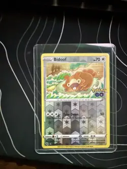 Pokemon Go Bidoof Reverse Holo Card Peelable Ditto, 059/078, TCG - Image 1