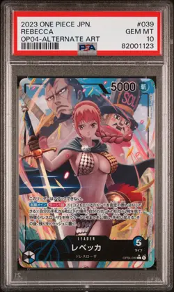 One Piece Card Japanese - Rebecca Leader Alternate Art #OP04-039 - PSA 10 - Image 2