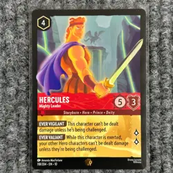 Disney Lorcana Whispers in the Well Hercules Mighty Leader 118/204 Legendary NM - Image 1