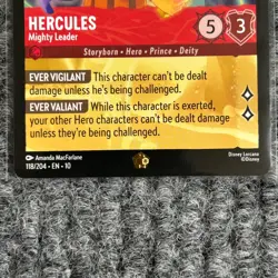 Disney Lorcana Whispers in the Well Hercules Mighty Leader 118/204 Legendary NM - Image 4