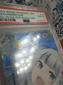 PSA 10 2023 Weiss Schwarz JPN Gawr Gura Midsummer Sun SSP Signature Hololive - Image 3
