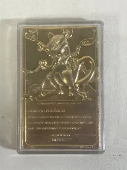 1999 Burger King Limited Edition Pokemon Trading Card 23K Gold Plated Mewtwo - Image 2
