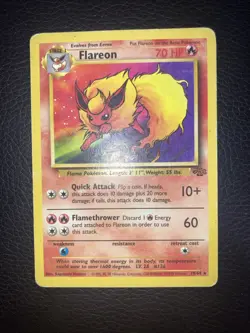 Flareon Non Holo Rare Jungle 19/64 HP Condition Pokemon Card - Image 1