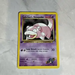 Pokemon Card - Sabrina's Slowpoke Gym Heroes 95/132 Common 1st Edition - Image 1