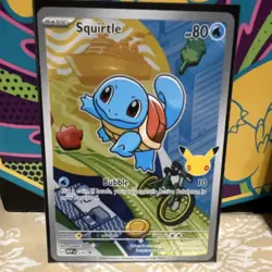 Pokemon TCG Squirtle Promo Card Meiji Set Basic 80 HP Bubble Attack 039 - Image 1