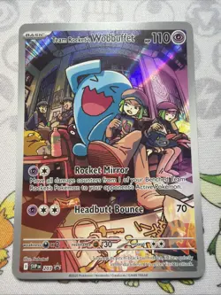 Team Rocket's Wobbuffet Promo ETB SV 203 Scarlet & Violet Cards Holo - Image 1