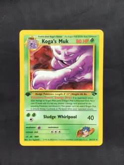Pokemon Cards: Gym Challenge 1st Edition Rare: Koga's Muk 26/132 - Image 1