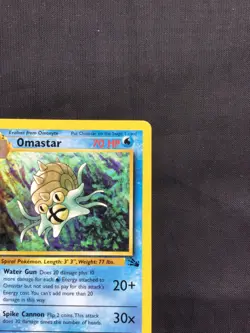 Pokemon Cards: Fossil 1st Edition Uncommon: Omastar 40/62 - Image 3