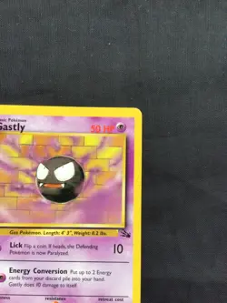 Pokemon Cards: Fossil 1st Edition Uncommon: Gastly 33/62 - Image 3
