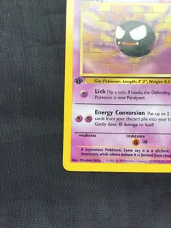 Pokemon Cards: Fossil 1st Edition Uncommon: Gastly 33/62 - Image 5