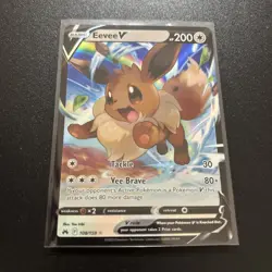 Eevee V 108/159 Crown Zenith Holo Pokemon Card TCG Ultra Rare - Image 1