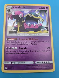 Pokemon Sun & Moon Alolan Muk Holo Rare Card 58/149 LP - Image 1