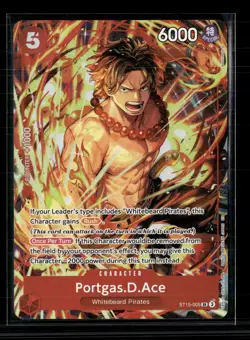 One Piece Card Game Portgas.D.Ace One Piece Promotion Cards SR • ST15-005 - Image 1