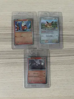 Set of 3 Sealed Pokemon Stamped Promo Cards - Reshiram, Eevee, Fuecoco - Image 1