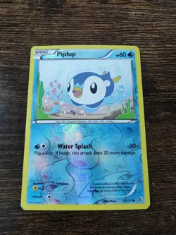 Pokemon Legendary Treasures Piplup 33/113 Reverse Holo Card - Image 1