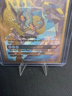 Mega Charizard X GX Gold Pokemon Card Collectible Gift/Display - Image 3
