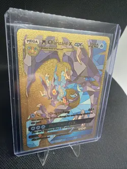 Mega Charizard X GX Gold Pokemon Card Collectible Gift/Display - Image 4