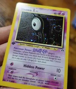 Unown 14/75 1st Edition A Neo Revelation Holo Rare Pokemon Card VLP - Image 3