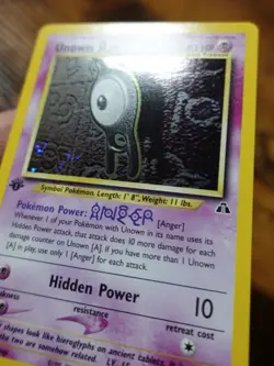 Unown 14/75 1st Edition A Neo Revelation Holo Rare Pokemon Card VLP - Image 4