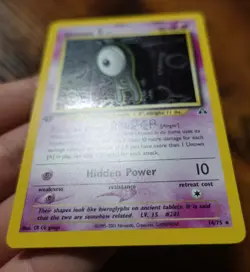 Unown 14/75 1st Edition A Neo Revelation Holo Rare Pokemon Card VLP - Image 5