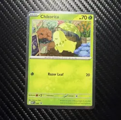 Pokemon Chikorita 069 MEP EN Promo 70 HP Razor Leaf 20 Attack Card Perfect Order - Image 1