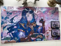 MTG Narset cherry blossoms viewing Playmat & 100 Sleeves FUZICHOCO limited JP - Image 1