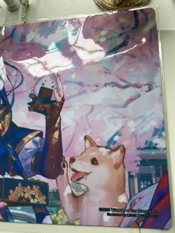 MTG Narset cherry blossoms viewing Playmat & 100 Sleeves FUZICHOCO limited JP - Image 3