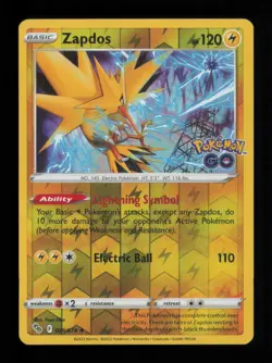 Zapdos Holo Rare Pokemon GO 029/078 LP - Image 1