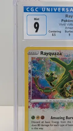 Rayquaza 138 Vivid Voltage Pokemon Amazing Rare CGC 9 MINT - Image 5