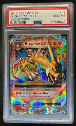2016 Pokemon XY Evolutions Mega Charizard Holo #13/108 PSA 10 GEM MINT - Image 1