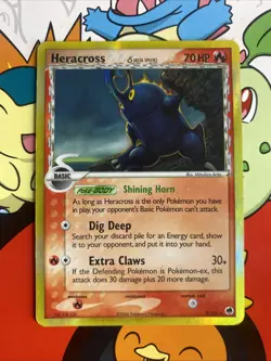 2006 Pokemon EX Dragon Frontiers Heracross Holo #3/101 - Image 1