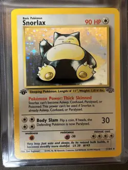 1ST EDITION 1999 Pokemon Jungle Snorlax 11/64 Holo Foil Rare WOTC - Image 1