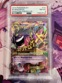 2014 Pokemon M Gengar EX 121/119 Secret Rare XY Phantom Forces PSA 8 - Image 1