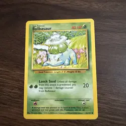 Bulbasaur Non-Holo Common 44/102 Pokemon TCG Base Set LP - Image 1