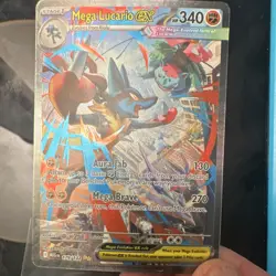 Pokemon Mega Lucario ex Me01 Holo Special Illustration Rare 179/132 340 HP 2024 - Image 3