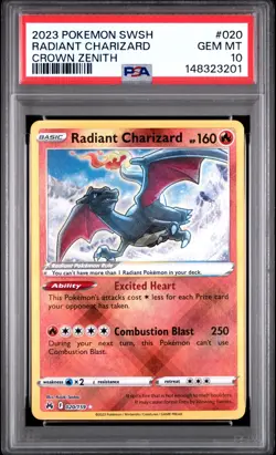 PSA 10 RADIANT CHARIZARD 020/159 SHINY CROWN ZENITH POKEMON ✨ - Image 1