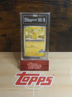 Pokemon 2025 Scarlet & Violet Pikachu Illustration Contest Black Star Tag Gem 10 - Image 1