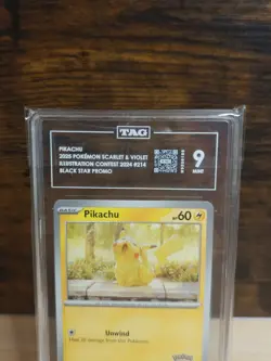 Pokemon 2025 Scarlet & Violet Pikachu Illustration Contest Black Star Tag Gem 10 - Image 3