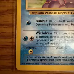 Squirtle 063/102 Base Set Regular LP Pokemon TCG - Image 5