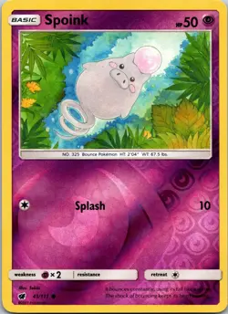 Spoink 41/111 C Crimson Invasion Pokemon Reverse Holo NM - Image 1