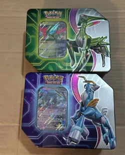 Pokemon TCG Iron Leaves EX & Iron Crown Ex New Tin SEALED Lot Of 2 - Image 1