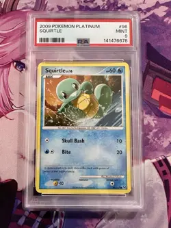 Pokemon TCG Squirtle Platinum 96/127 2009 PSA 9 - Image 1