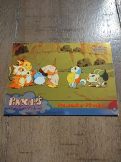 Peacemaker Pikachu #46 NM Pokemon Topps Movie Animation Edition, HOLO - Image 1