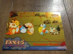 Peacemaker Pikachu #46 NM Pokemon Topps Movie Animation Edition, HOLO - Image 2