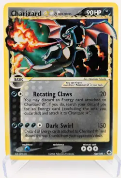 Pokemon EX Dragon Frontiers - Charizard Gold Star 100/101 - Holofoil - DMG - Image 1