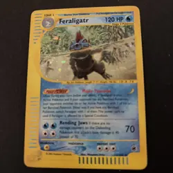 Pokemon Expedition Swirl # 12/165 Holo Feraligatr (E-reader) ""not played"" - Image 1