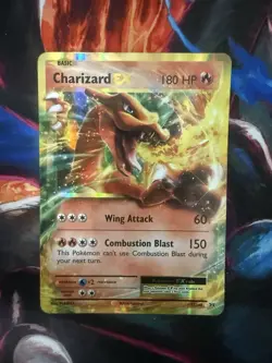 Pokemon Charizard EX 12/108 Evolutions Ultra Rare Full Art Holo Damaged - Image 1