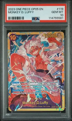 Monkey D. Luffy One Piece Op05-Awakening Of The New Era 119 NM PSA 10 - Image 1