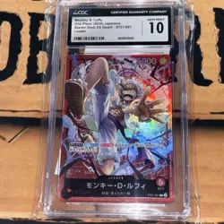 2025 ONE PIECE STARTER DECK ST21-EX GEAR 5 #001 MONKEY D. LUFFY CGC 10 Gem - Image 1